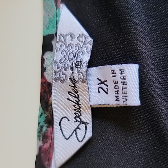 Speechless 2X floral dress sheer long sleeves elastic waist whimsigoth - Picture 5 of 10